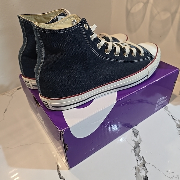 Converse All Star Hi Men's Size 13 Denim Blue 2 Tone NWOB - Picture 5 of 9